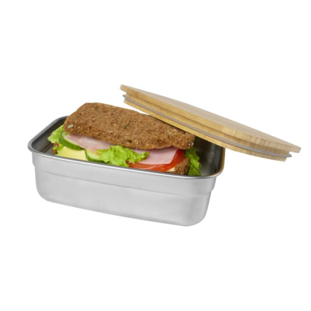 Nerezový obědový box Tite s bambusovým víkem