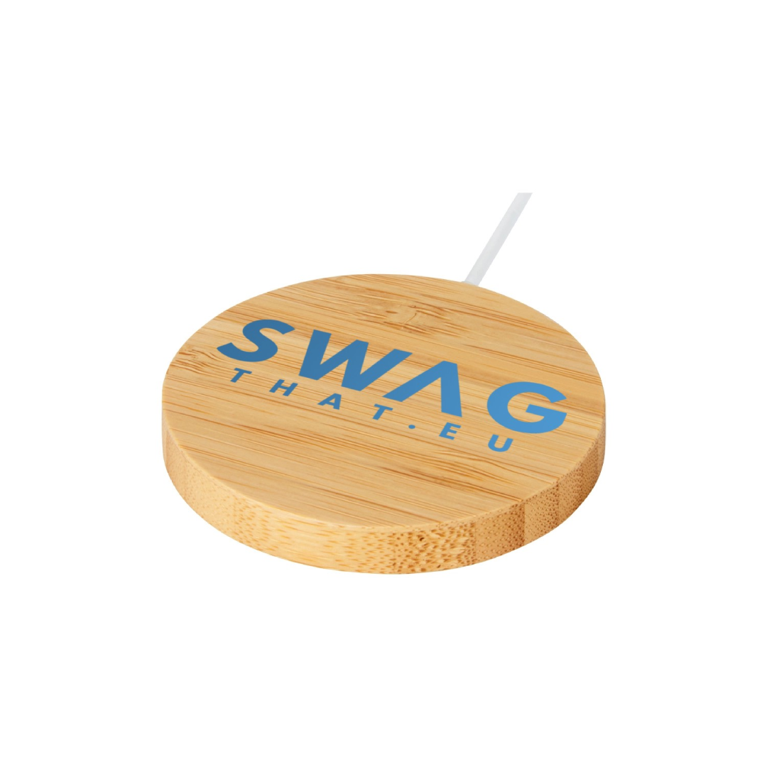 Atra 10W bamboo magnetic wireless charging pad