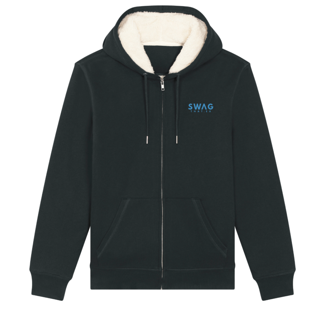 Hygger Sherpa - The Unisex Sherpa Lined Zip-Thru Hoodie Sweatshirt
