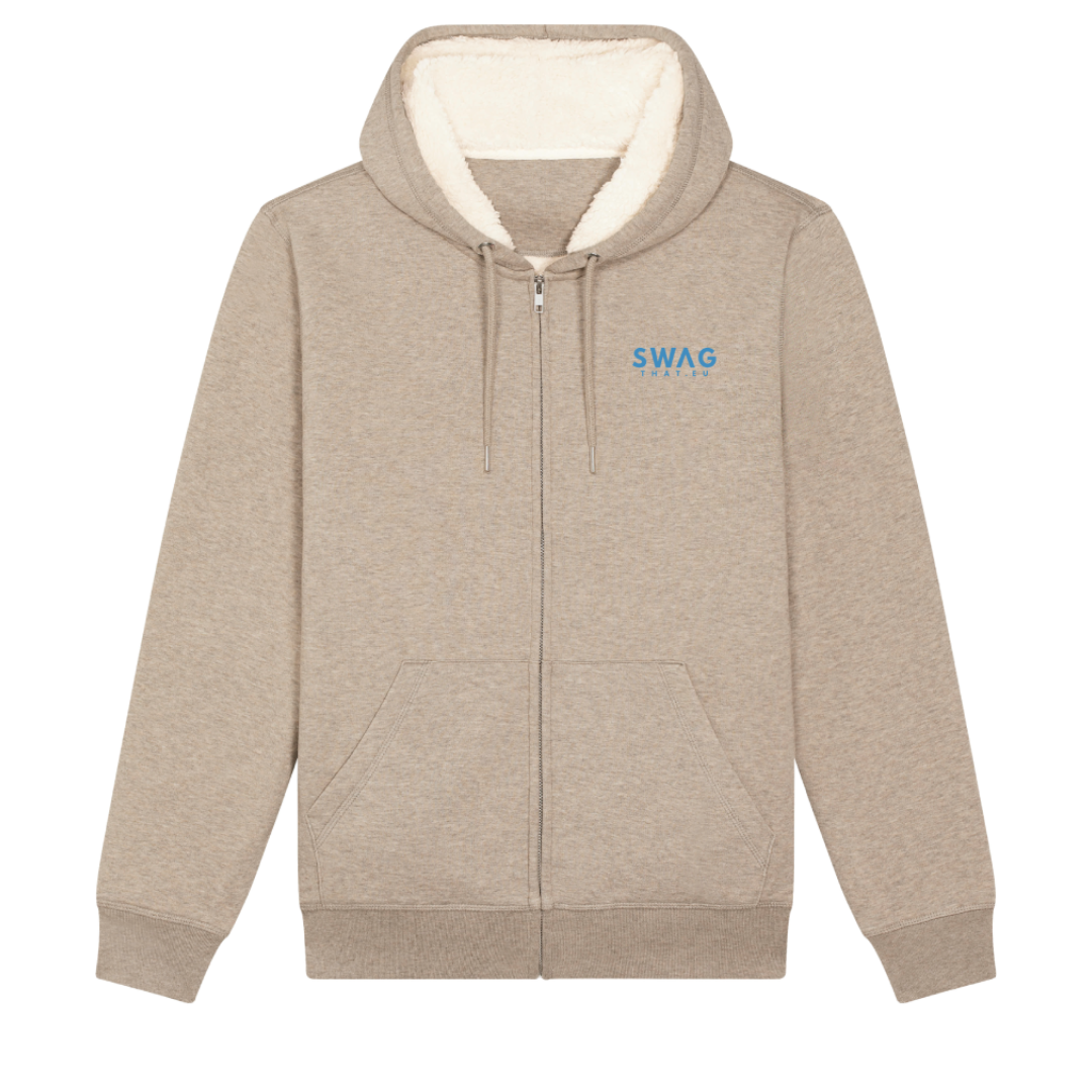 Hygger Sherpa - The Unisex Sherpa Lined Zip-Thru Hoodie Sweatshirt