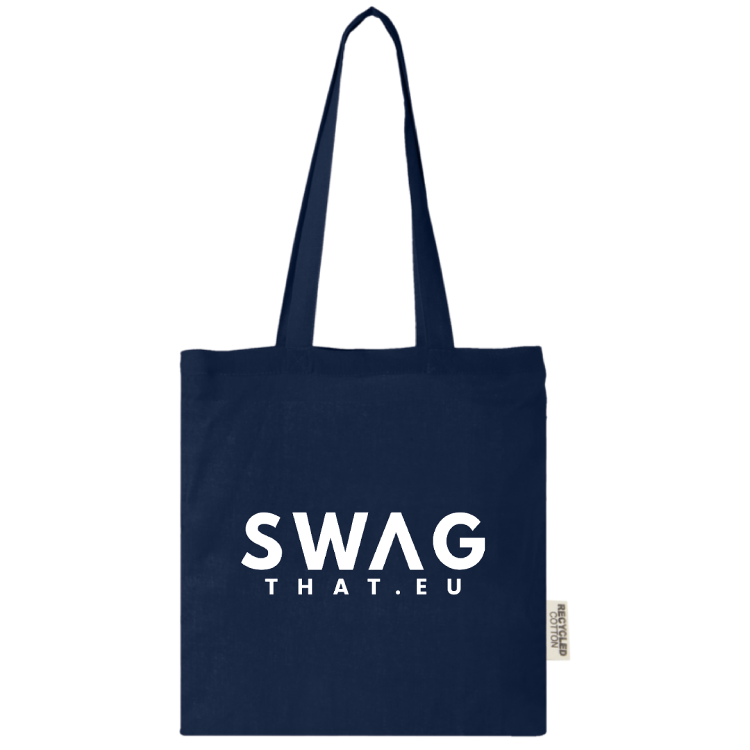 Madras 140 g/m2 GRS recycled cotton tote bag 7L