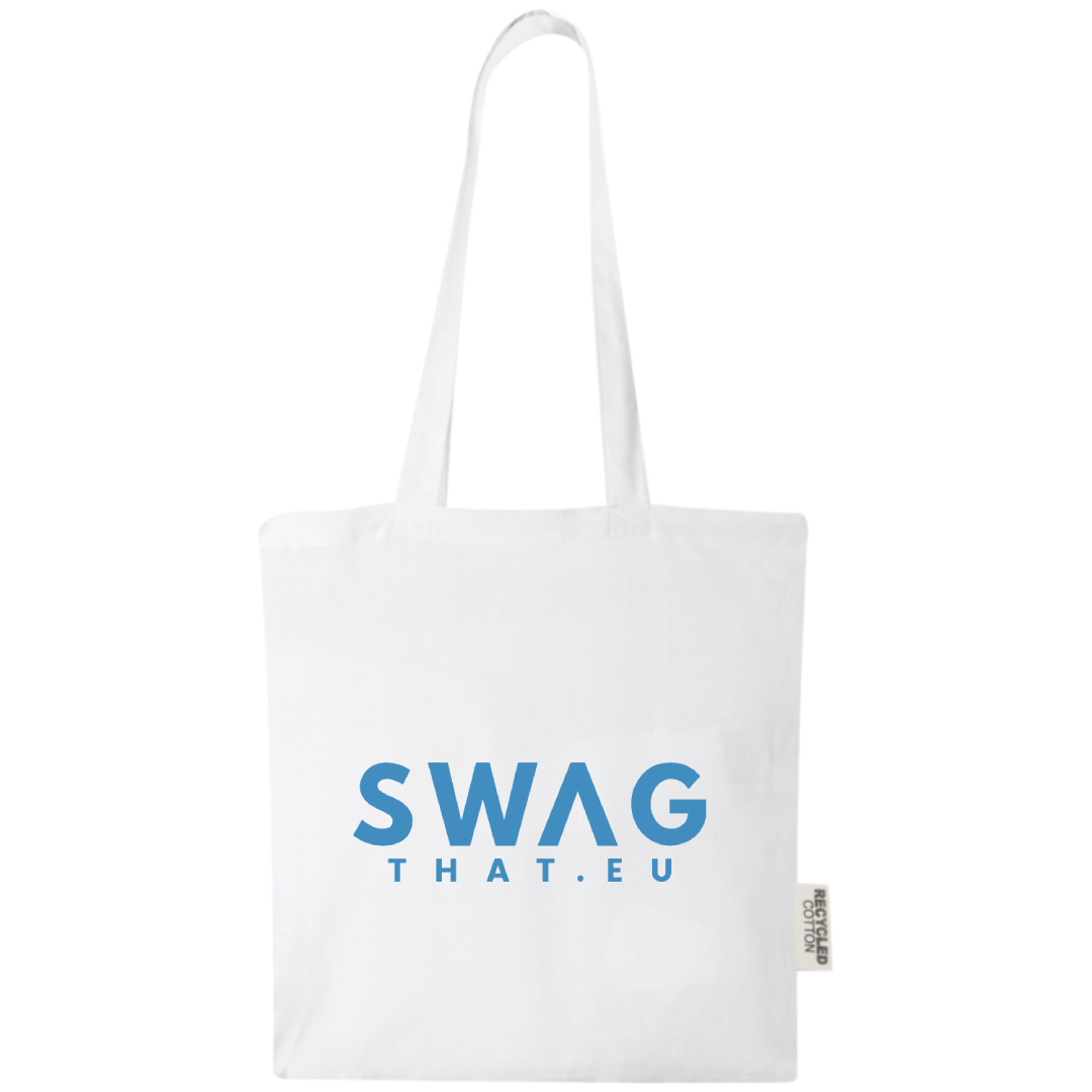 Madras 140 g/m2 GRS recycled cotton tote bag 7L