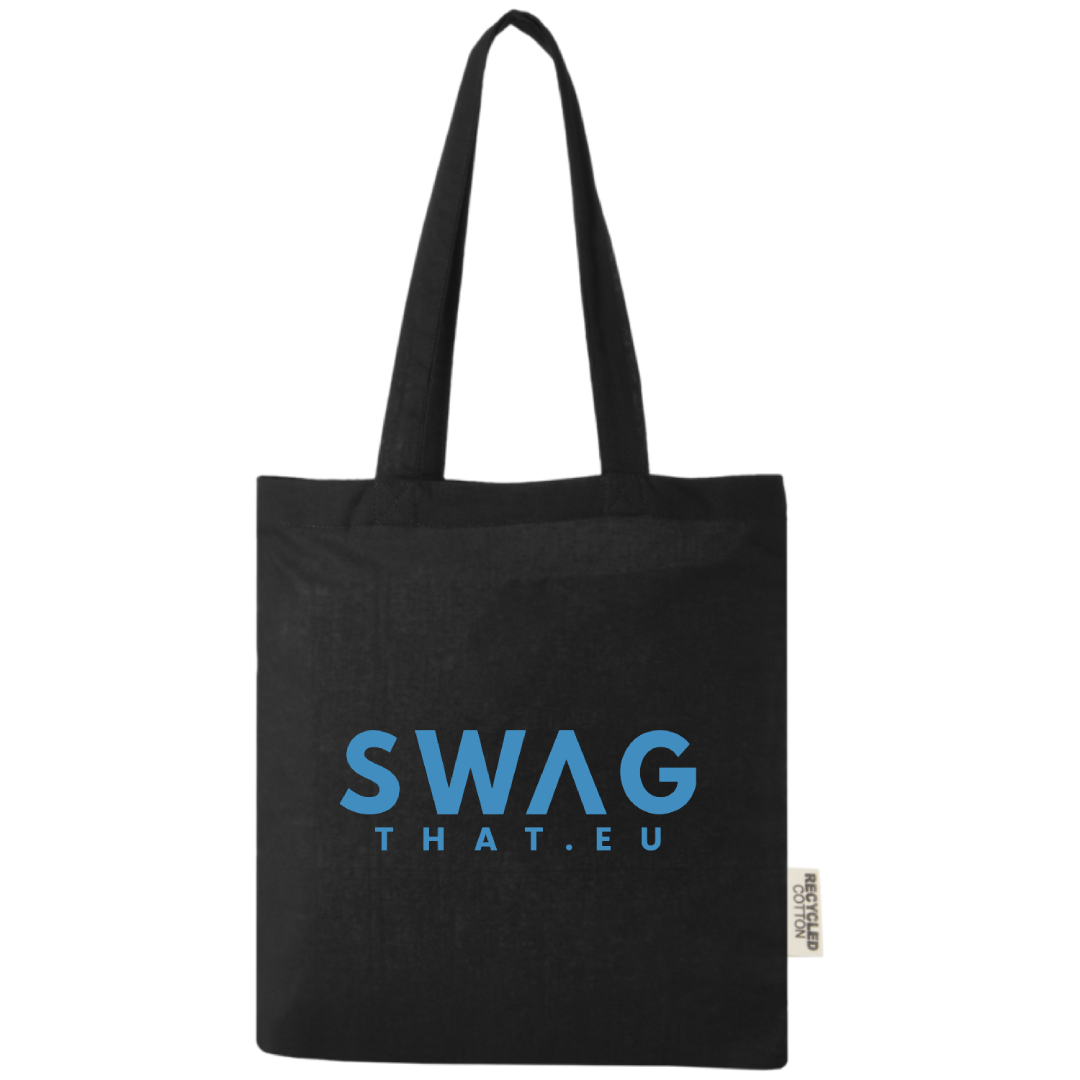 Madras 140 g/m2 GRS recycled cotton tote bag 7L