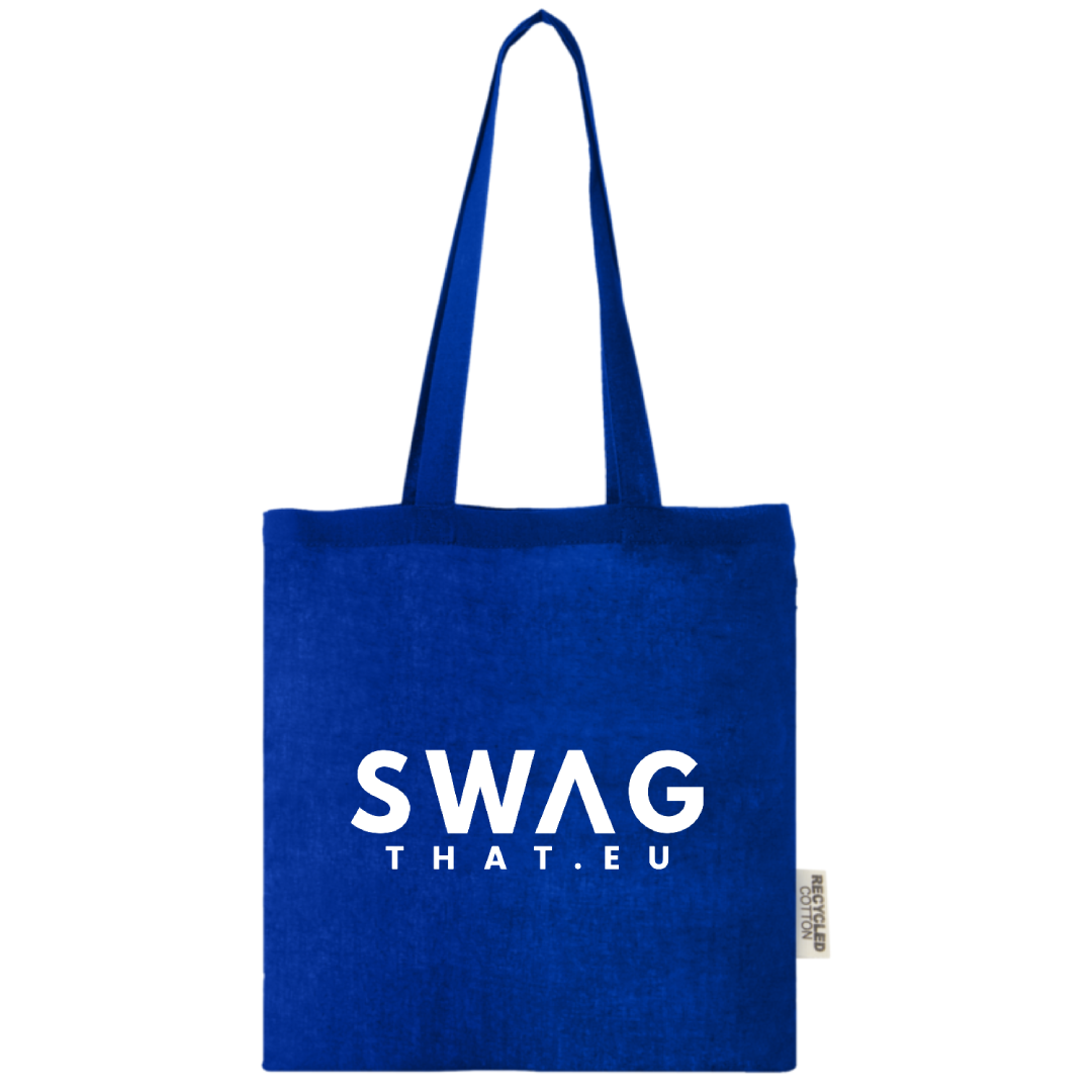 Madras 140 g/m2 GRS recycled cotton tote bag 7L