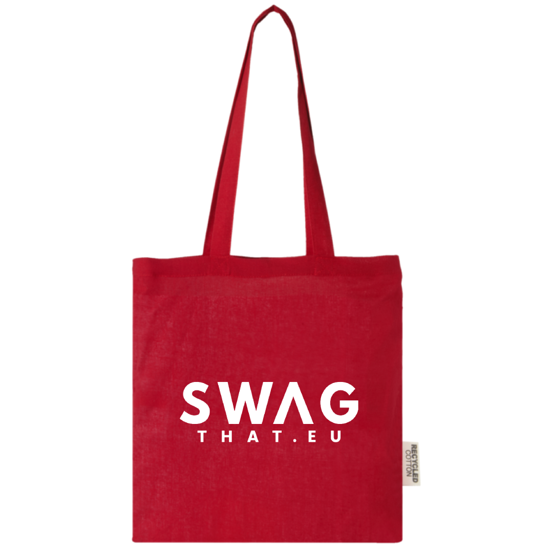 Madras 140 g/m2 GRS recycled cotton tote bag 7L