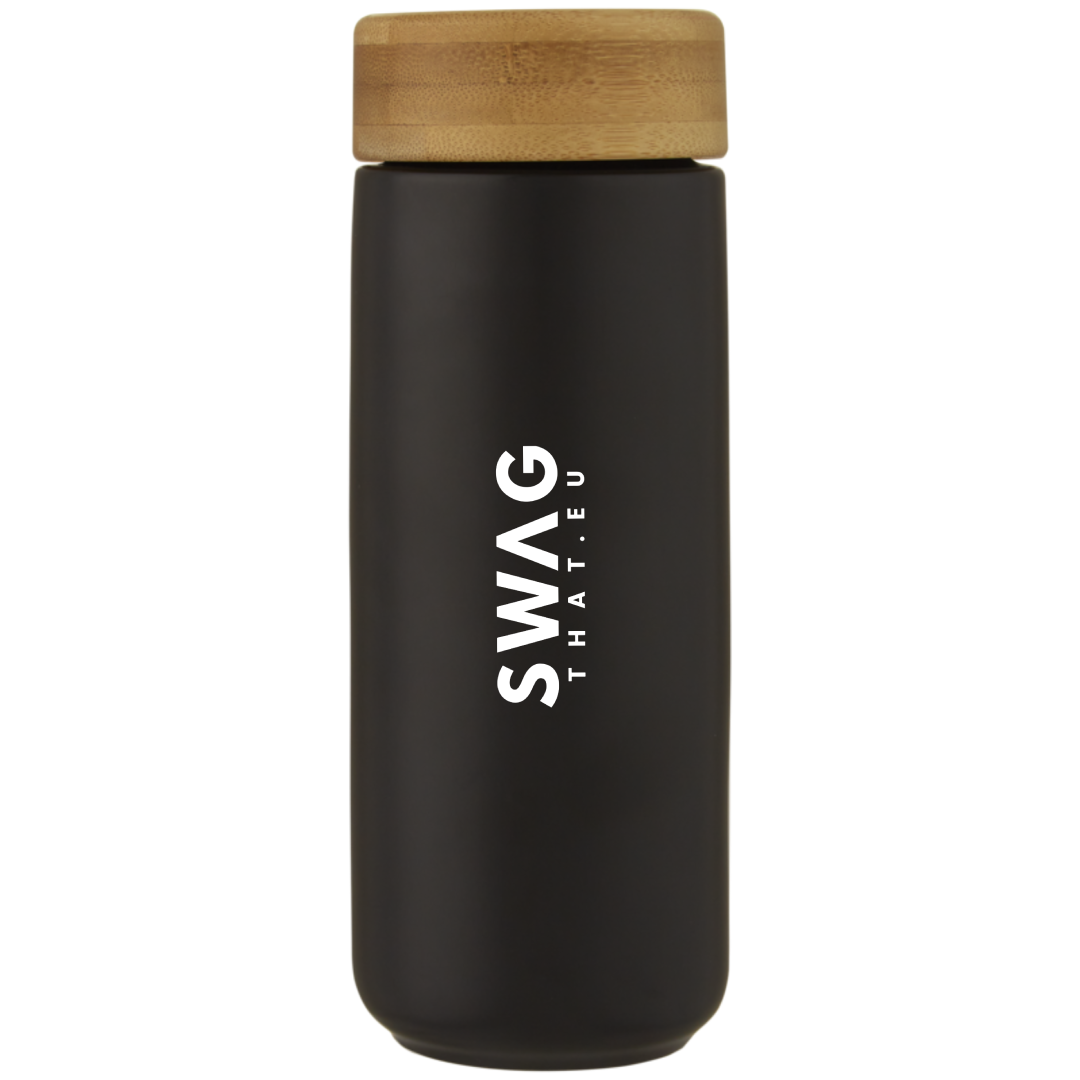 Keramický hrnek Lumi 300 ml s bambusovým víčkem