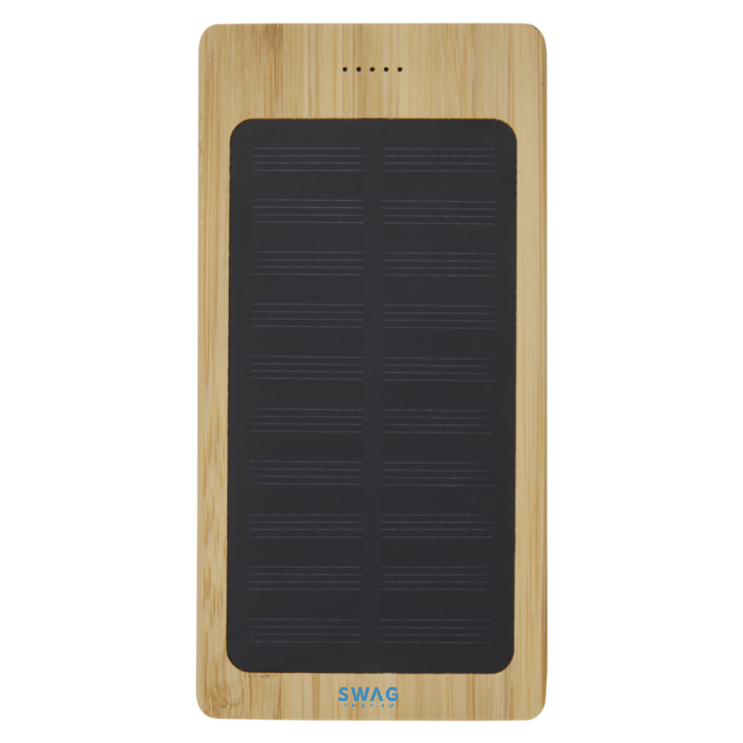 Alata 8000 mAh bamboo solar power bank
