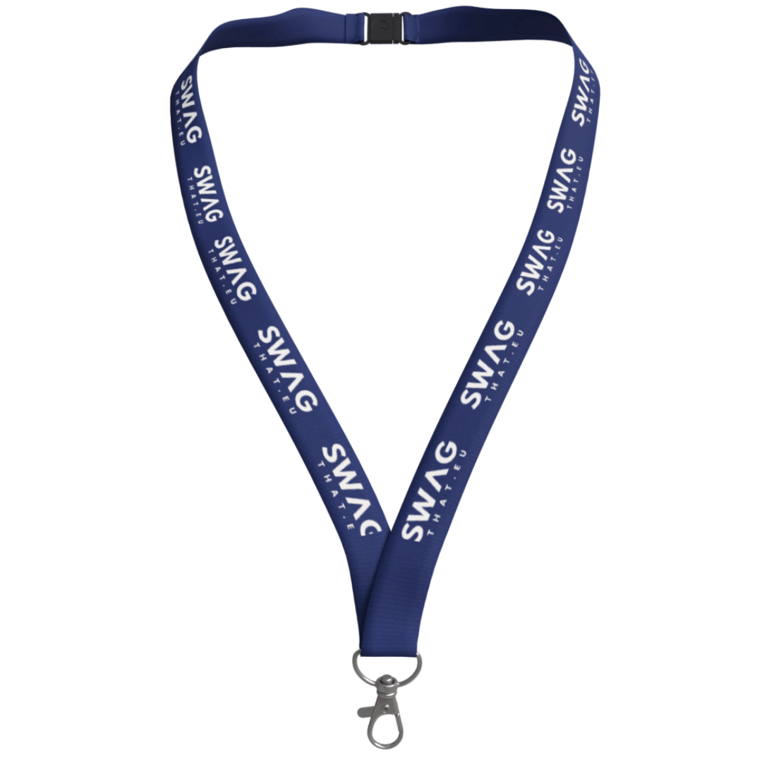 Tom recycled PET lanyard with breakaway closure