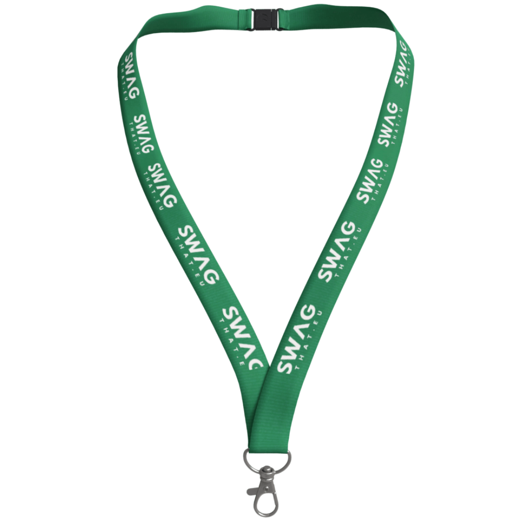 Tom recycled PET lanyard with breakaway closure