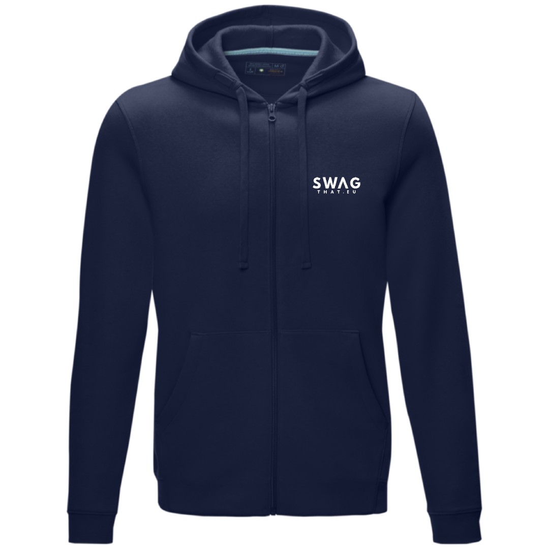 Ruby men's GOTS organic recycled full zip hoodie