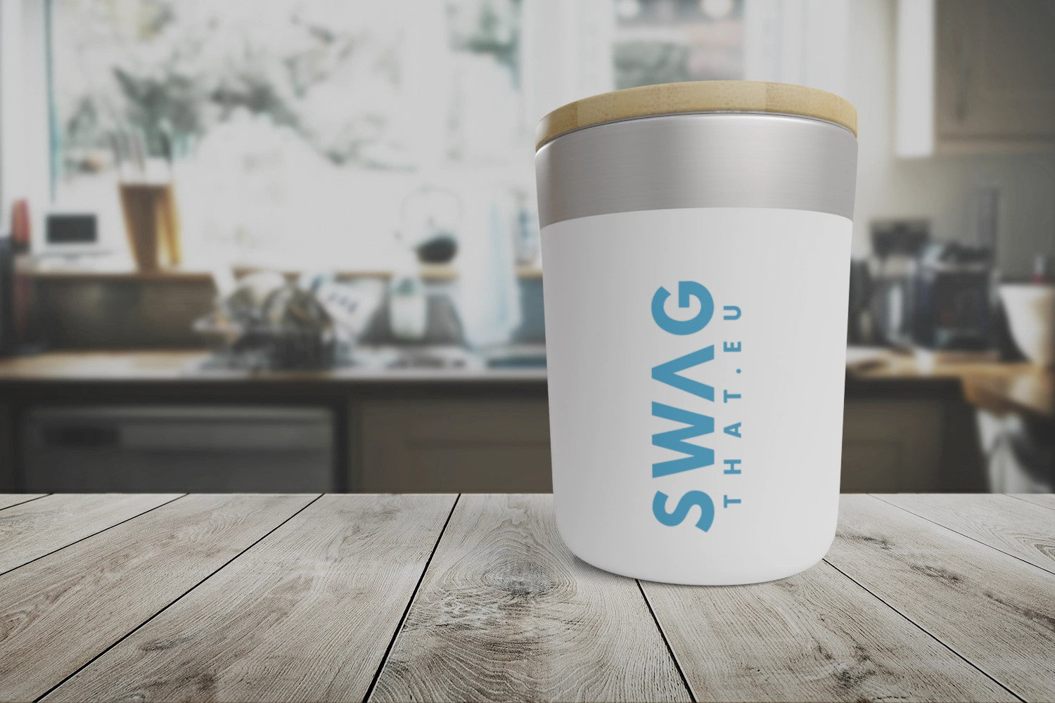 Lagan 300 ml copper vacuum insulated stainless steel tumbler with bamboo lid