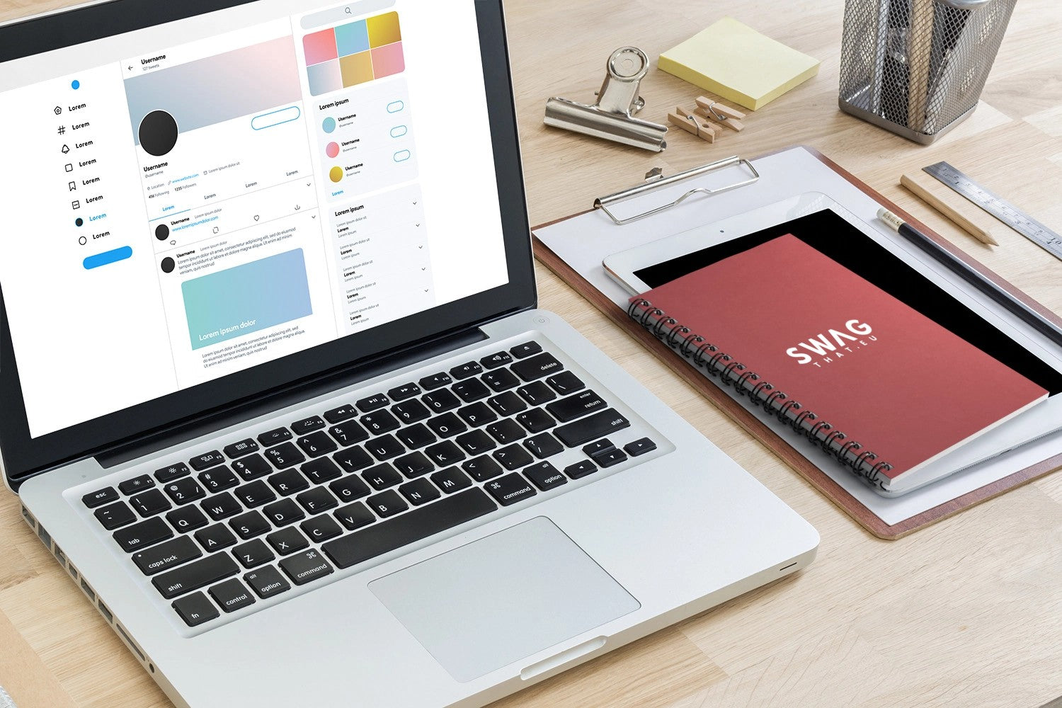 Barevný spirálový zápisník Desk-Mate® A6