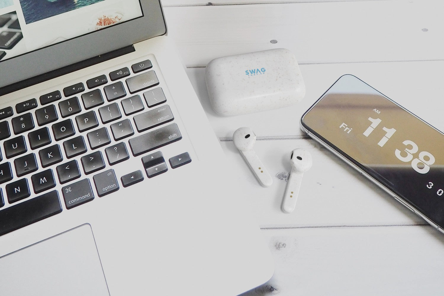 Bezdrátová sluchátka Nantai z pšeničné slámy True Wireless