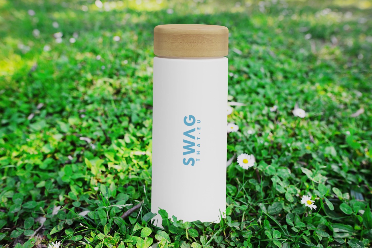 Lumi 300 ml ceramic tumbler with bamboo lid