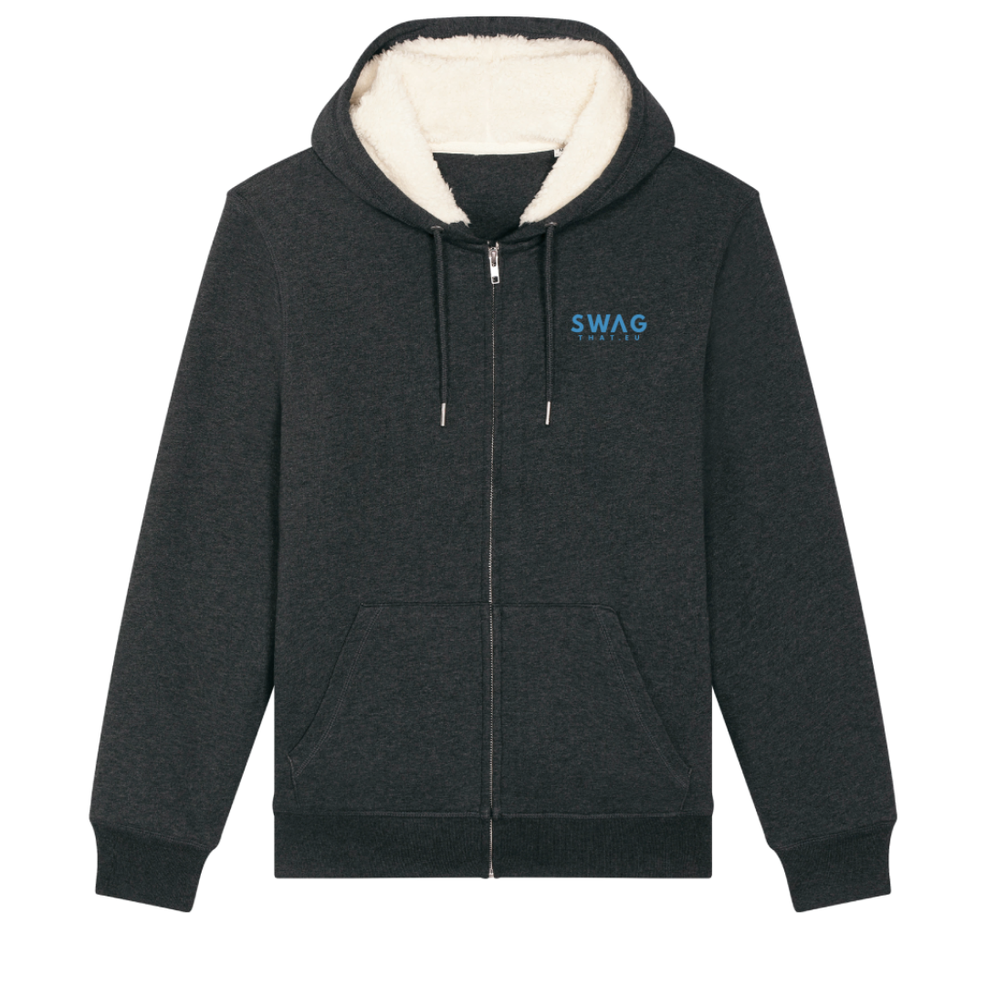 Hygger Sherpa - The Unisex Sherpa Lined Zip-Thru Hoodie Sweatshirt