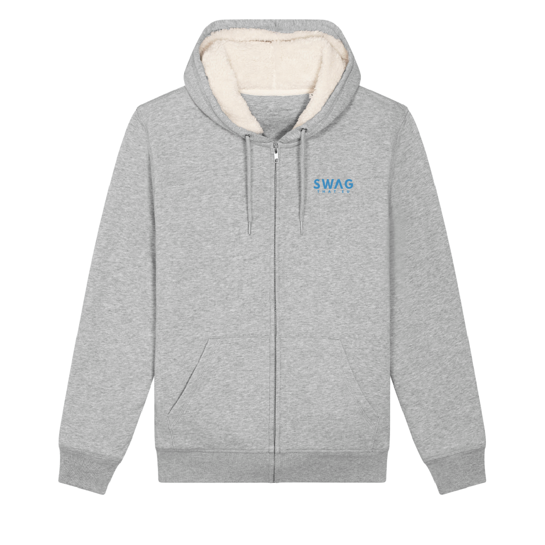 Hygger Sherpa - The Unisex Sherpa Lined Zip-Thru Hoodie Sweatshirt