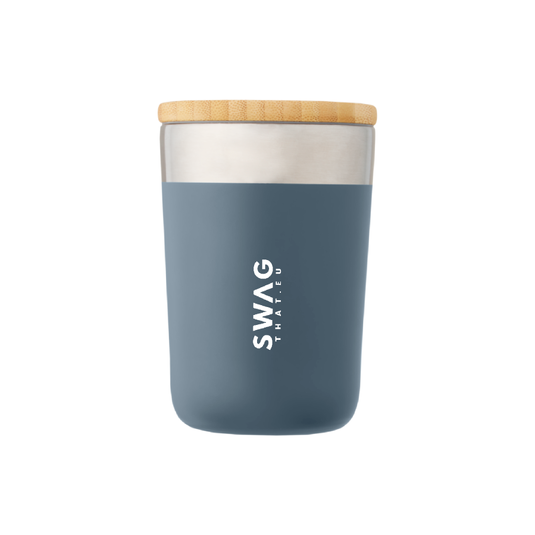 Lagan 300 ml copper vacuum insulated stainless steel tumbler with bamboo lid
