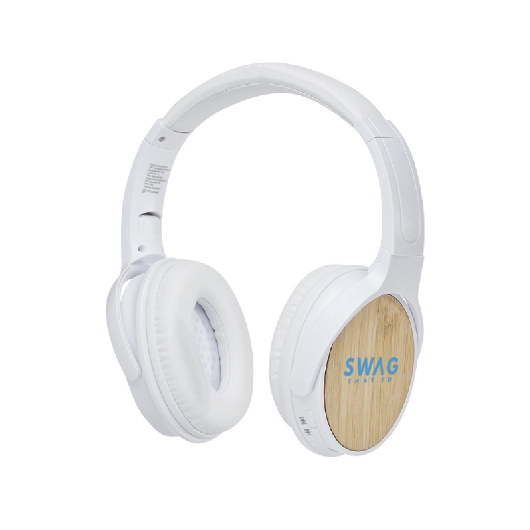 Athos bamboo Bluetooth® headphones with microphone